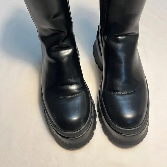 Zara Leather Pull On Boots - Picture 2 of 9